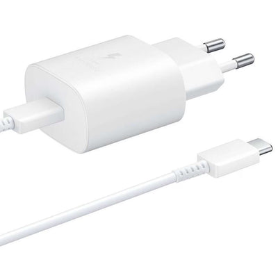 Cablu Ep-ta800ewe + Ep-da905bwe Samsung 25W Travel Incarcator + Usb-c/Usb-c Data Alb (OOB Bulk)