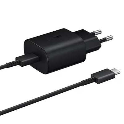 Cablu Ep-ta800ebe + Ep-da905bbe Samsung 25W Travel Incarcator + Usb-c/Usb-c Data Negru (OOB Bulk)