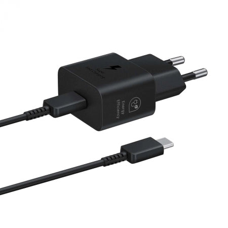 Cablu Ep-t2510ebe + Ep-dn980bbe Samsung Usb-c 25W Travel Incarcator + Usb-c Data Negru (OOB Bulk)