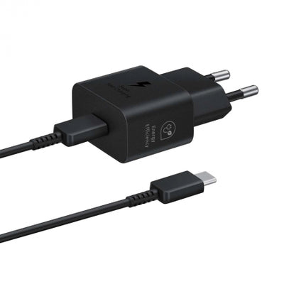 Cablu Ep-t2510ebe + Ep-dn980bbe Samsung Usb-c 25W Travel Incarcator + Usb-c Data Negru (OOB Bulk)