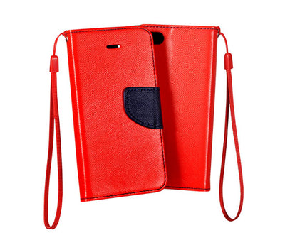 Husa Carte Fancy Huawei Nova Plus, Rosu/Navy