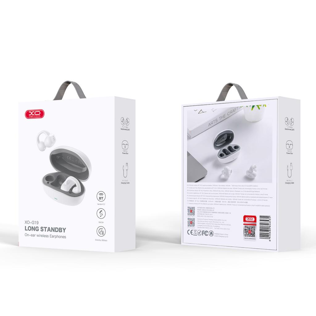 Casti XO Bluetooth G19 OWS Alb
