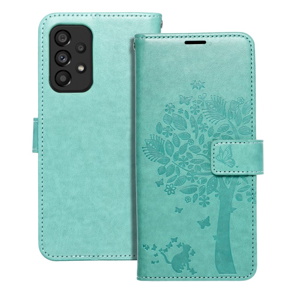 Husa Mezzo Book Flip pentru Samsung A53 5G Tree Verde
