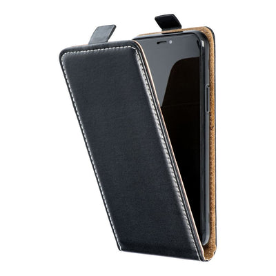 Husa Vertical Flip pentru Xiaomi Redmi Note 12 PRO 5G Slim Flexi Fresh Negru