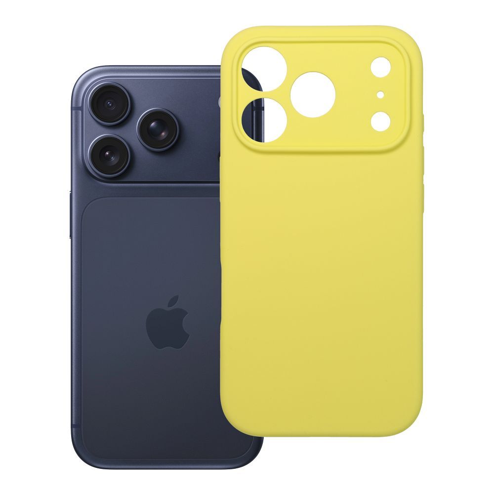 Husa pentru iPhone 17 Pro / 18 Pro (Low Camera Edge) Silicone 2mm Protection) Galben