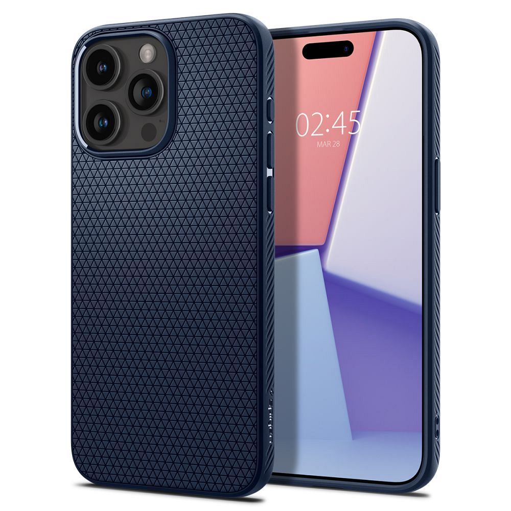 Husa Spigen Liquid AIR pentru iPhone 15 Pro Max Bleumarin