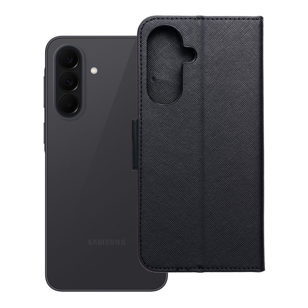 Husa Fancy Book Flip pentru Samsung A37 Negru