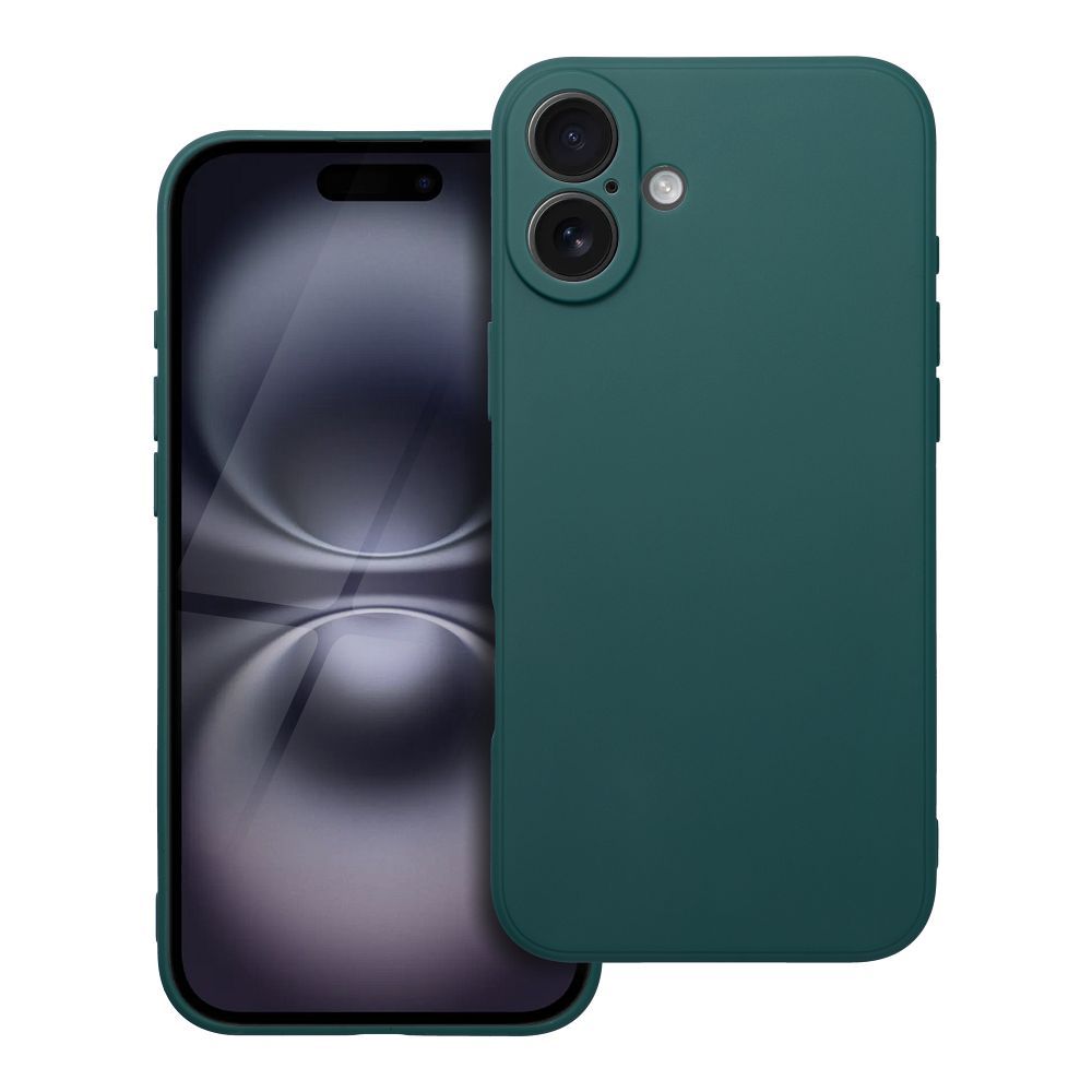 Husa Matt pentru iPhone 16 Plus Verde inchis