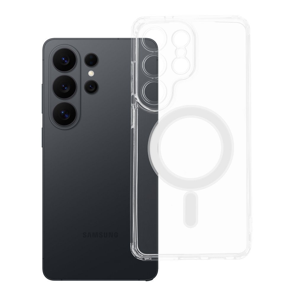 Husa Transparent Mag (STR / Camera Protection) pentru Samsung S26 Ultra Compatible cu Magsafe Transparent