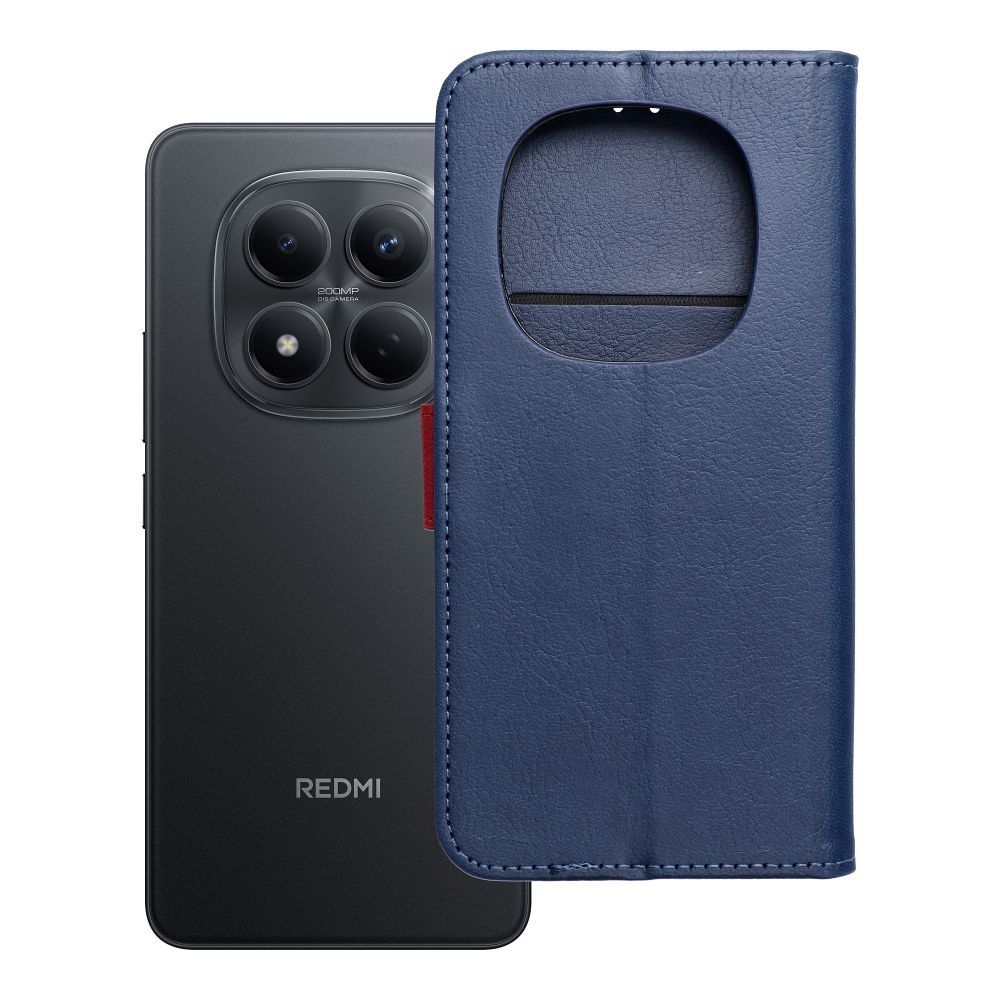 Husa Split Book Flip pentru Xiaomi Redmi Note 15 5G Navy si Rosu
