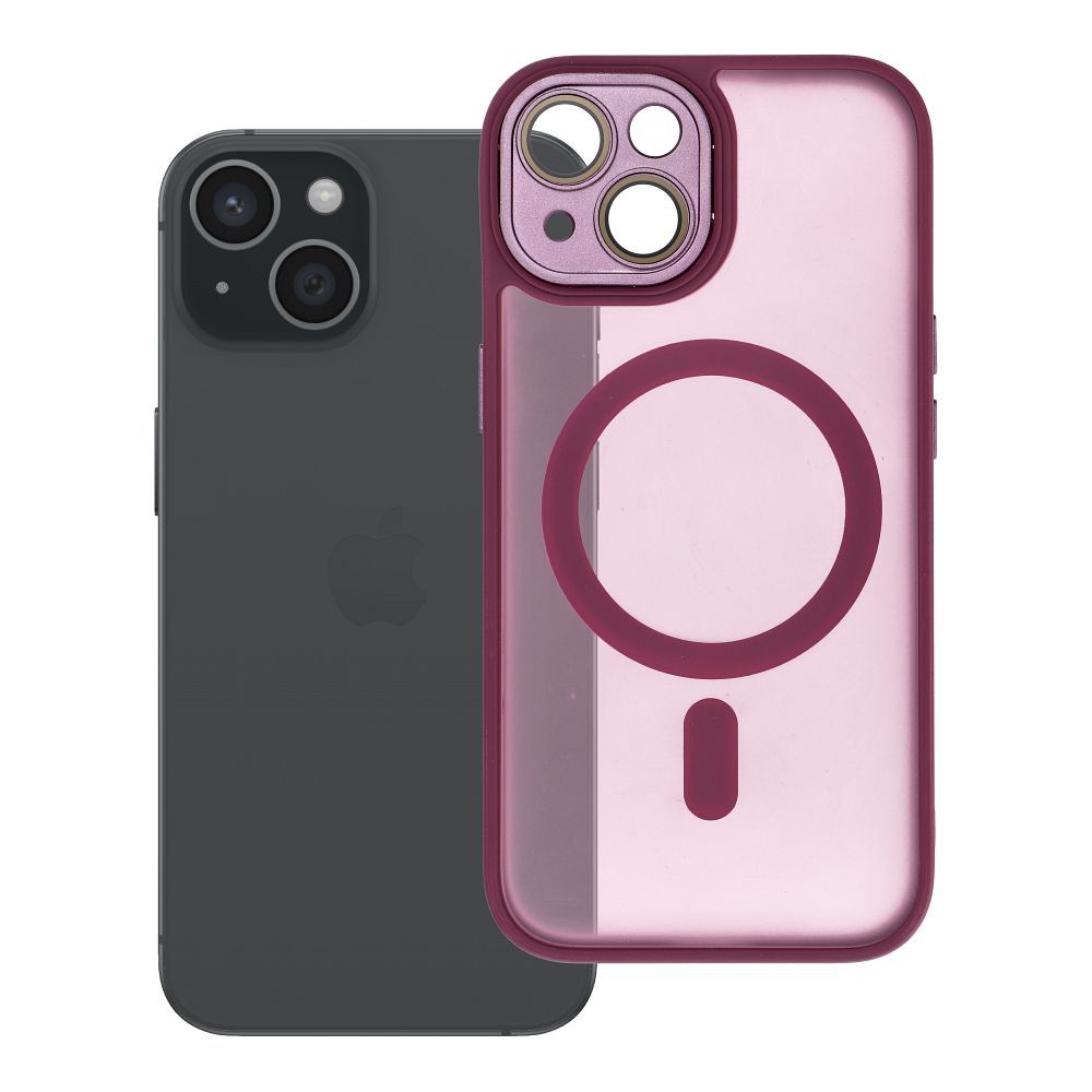 Husa Variete Mag pentru iPhone 15 Compatible cu Magsafe Mov