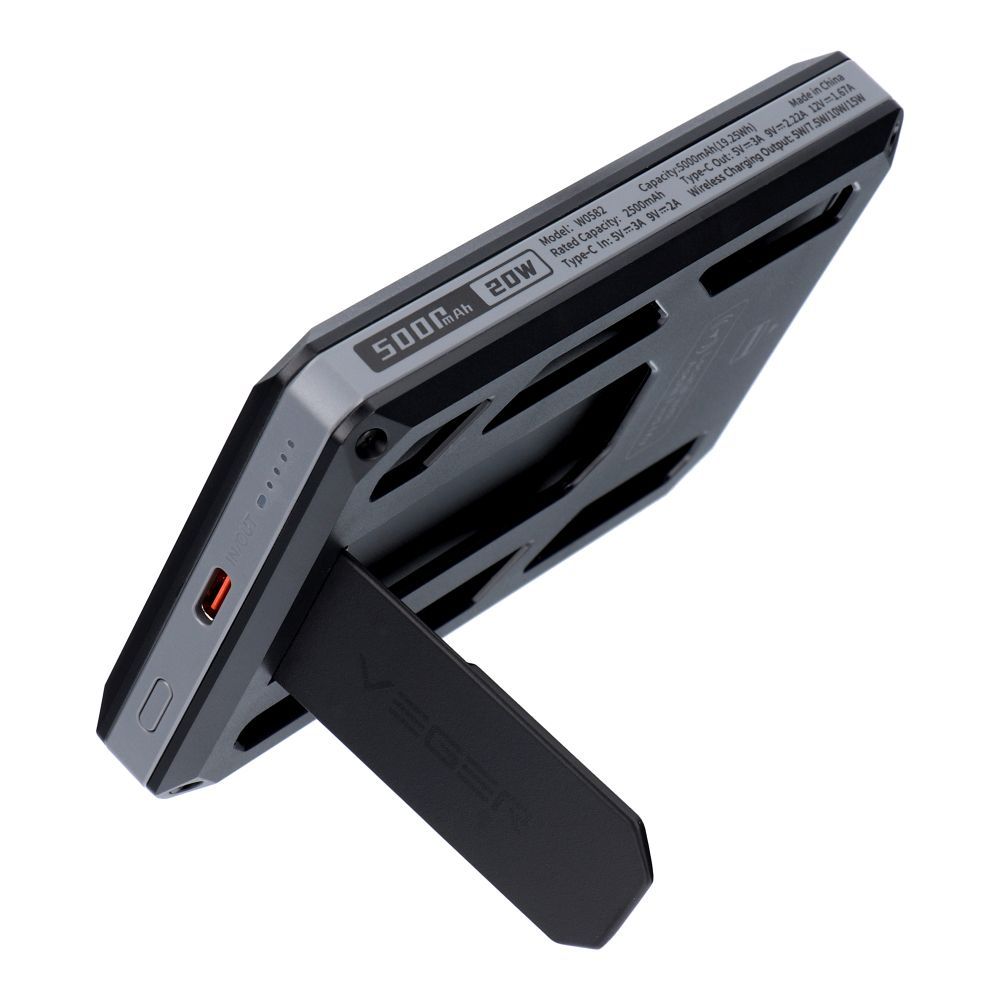 Acumulator extern Veger portofel Tracker W0582 Mfi PD 20W 5000 Mah Negru