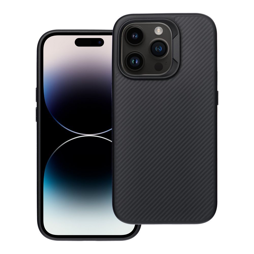 Husa Carbon Elite Mag pentru iPhone 14 PRO Compatible cu Magsafe Negru