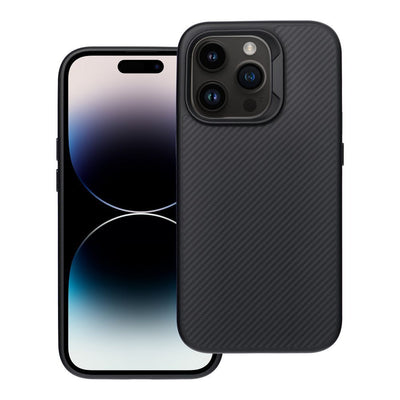 Husa Carbon Elite Mag pentru iPhone 14 PRO Compatible cu Magsafe Negru