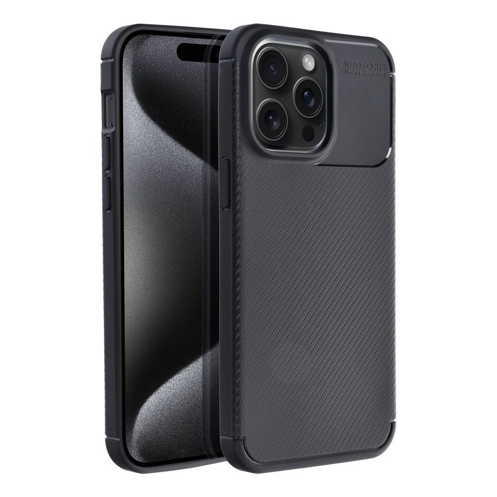Husa Carbon Premium pentru iPhone 15 PRO MAX Negru