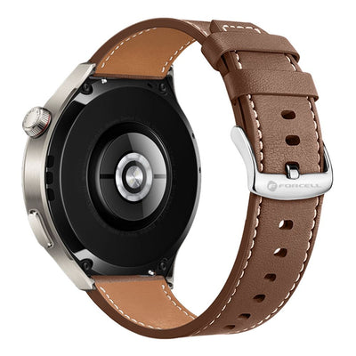 Curea Forcell To Samsung Galaxy Watch F-design Fs21 Holes Eco-friendly piele 20 Mm Maro