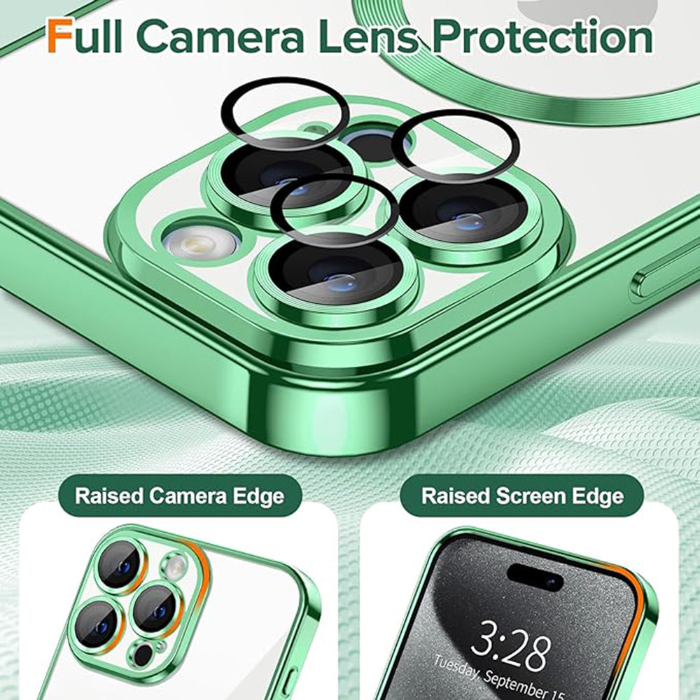 Techsuit - Luxury Crystal MagSafe - iPhone 15 Pro Max - Light Green