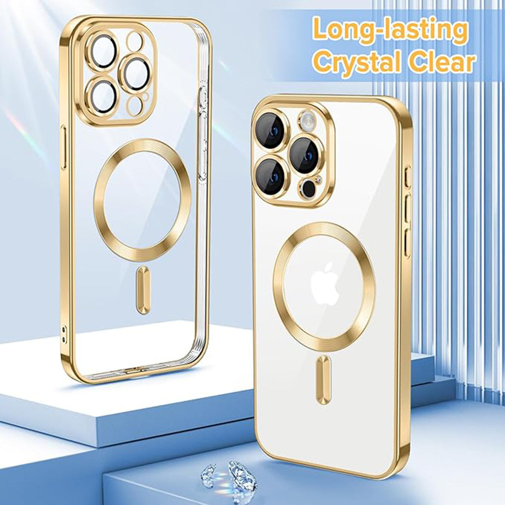 Techsuit - Luxury Crystal MagSafe - iPhone 15 Pro Max - Gold