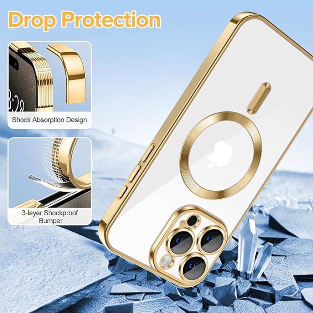Techsuit - Luxury Crystal MagSafe - iPhone 15 Pro Max - Gold