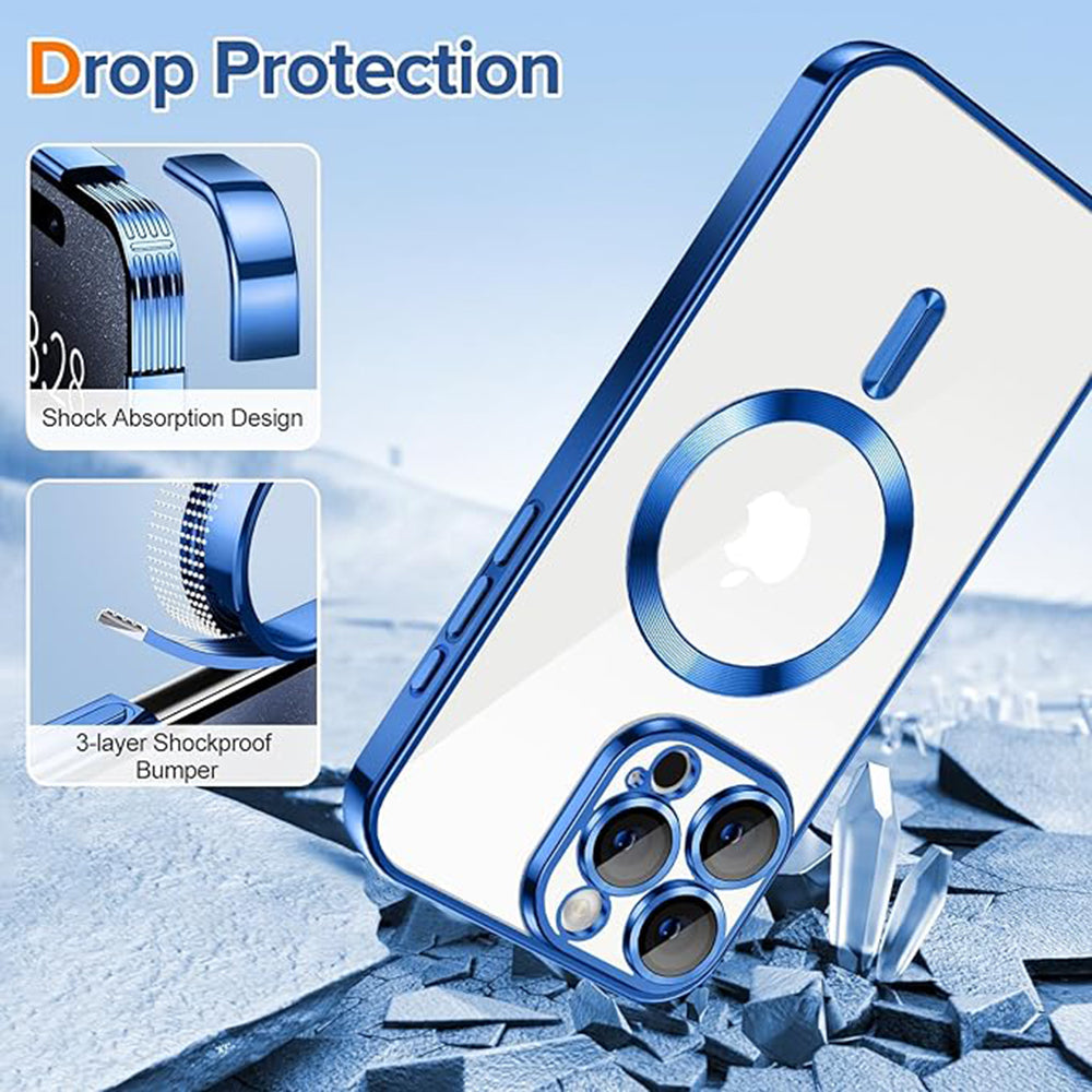 Techsuit - Luxury Crystal MagSafe - iPhone 15 Pro Max - Deep Blue