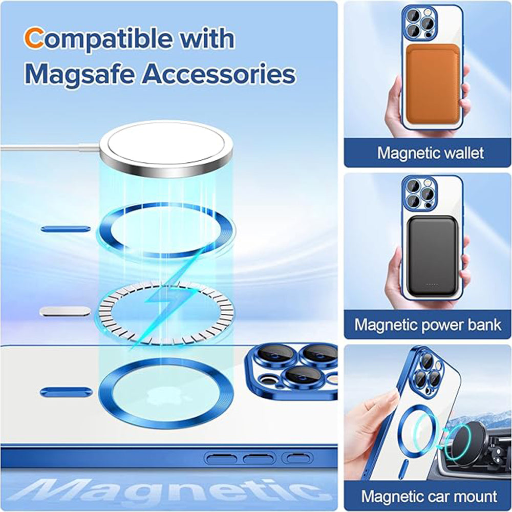 Techsuit - Luxury Crystal MagSafe - iPhone 15 Pro Max - Deep Blue