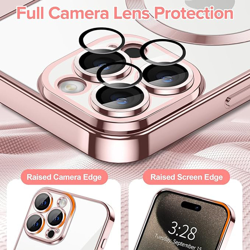 Techsuit - Luxury Crystal MagSafe - iPhone 15 Pro Max - Pink