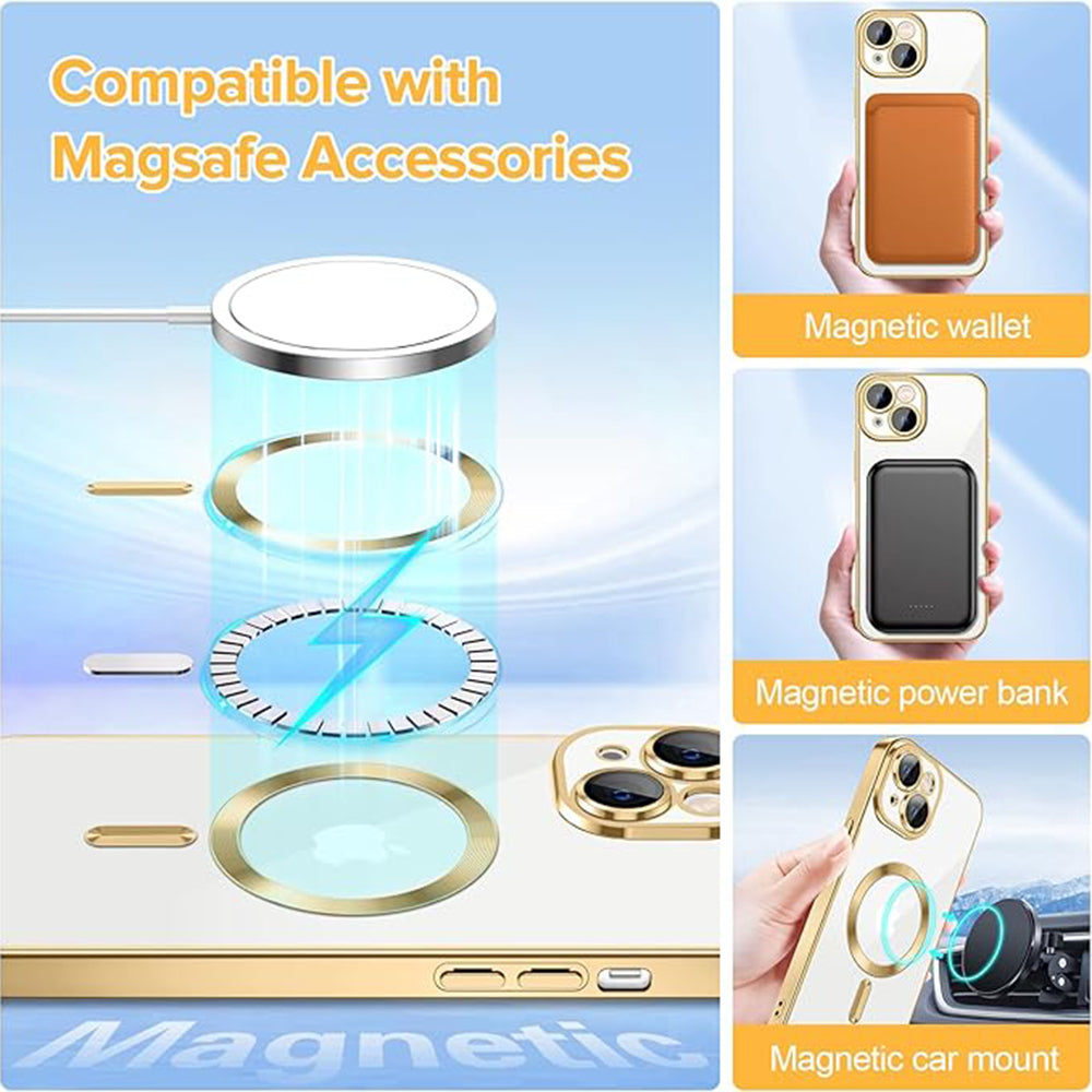 Techsuit - Luxury Crystal MagSafe - iPhone 15 - Gold
