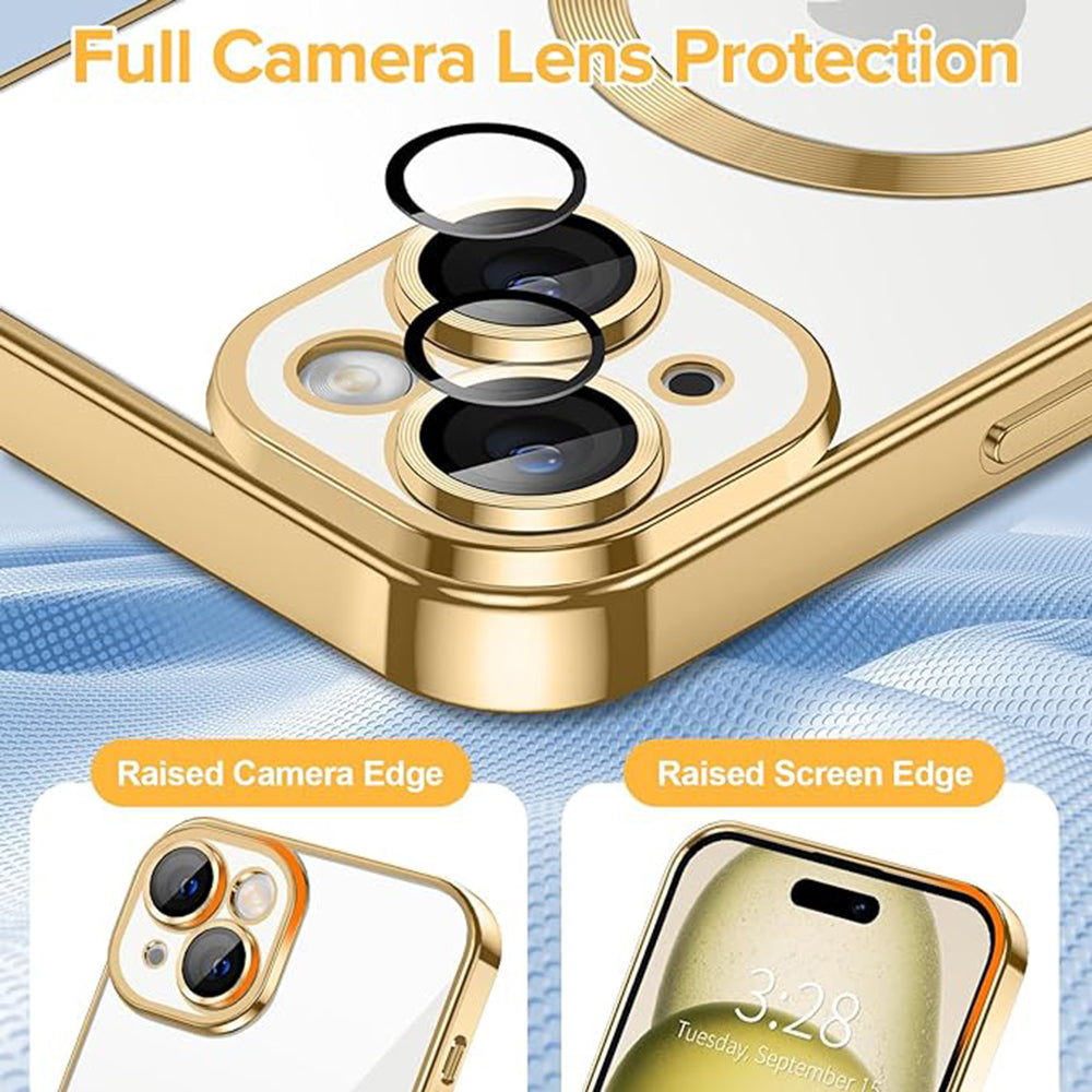 Techsuit - Luxury Crystal MagSafe - iPhone 15 - Gold