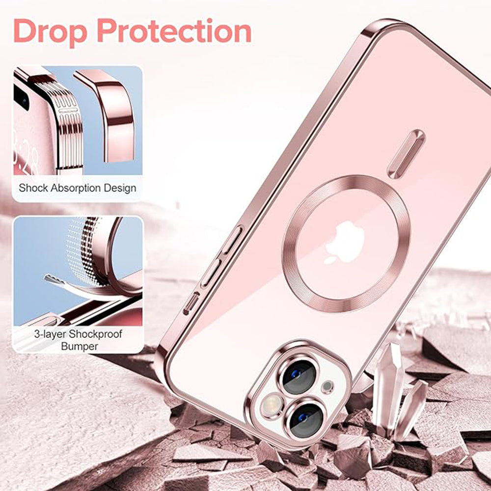 Techsuit - Luxury Crystal MagSafe - iPhone 15 - Pink