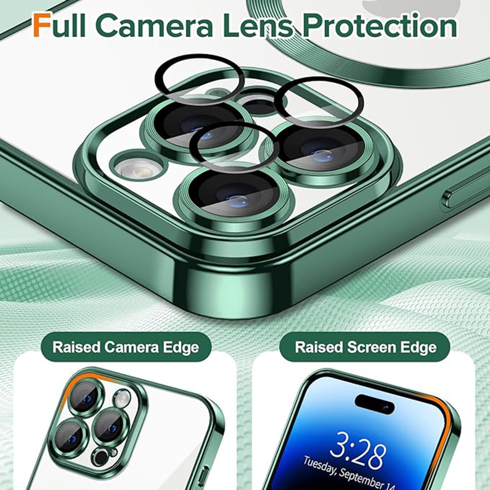 Techsuit - Luxury Crystal MagSafe - iPhone 14 Pro Max - Deep Green