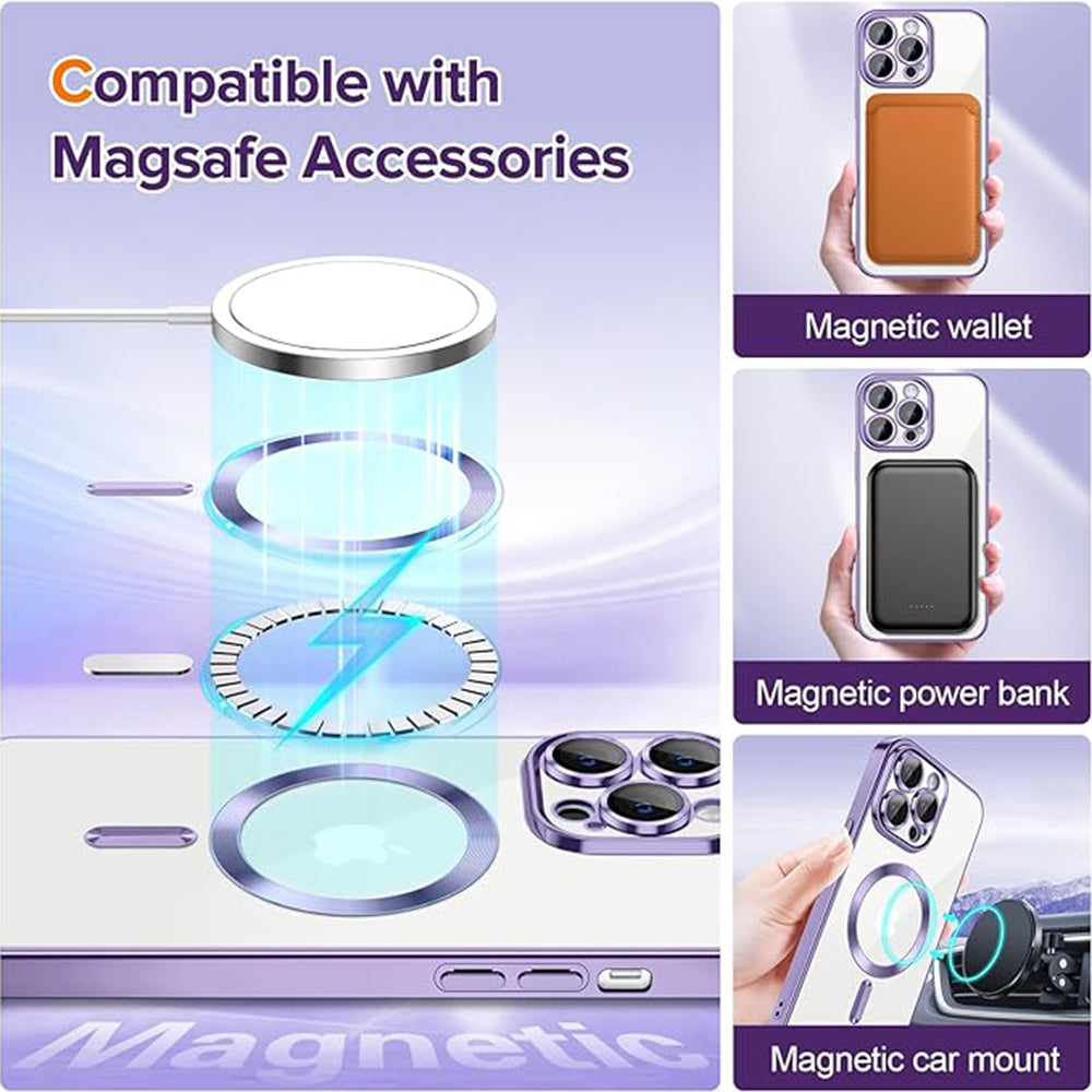 Techsuit - Luxury Crystal MagSafe - iPhone 14 Pro Max - Light Purple