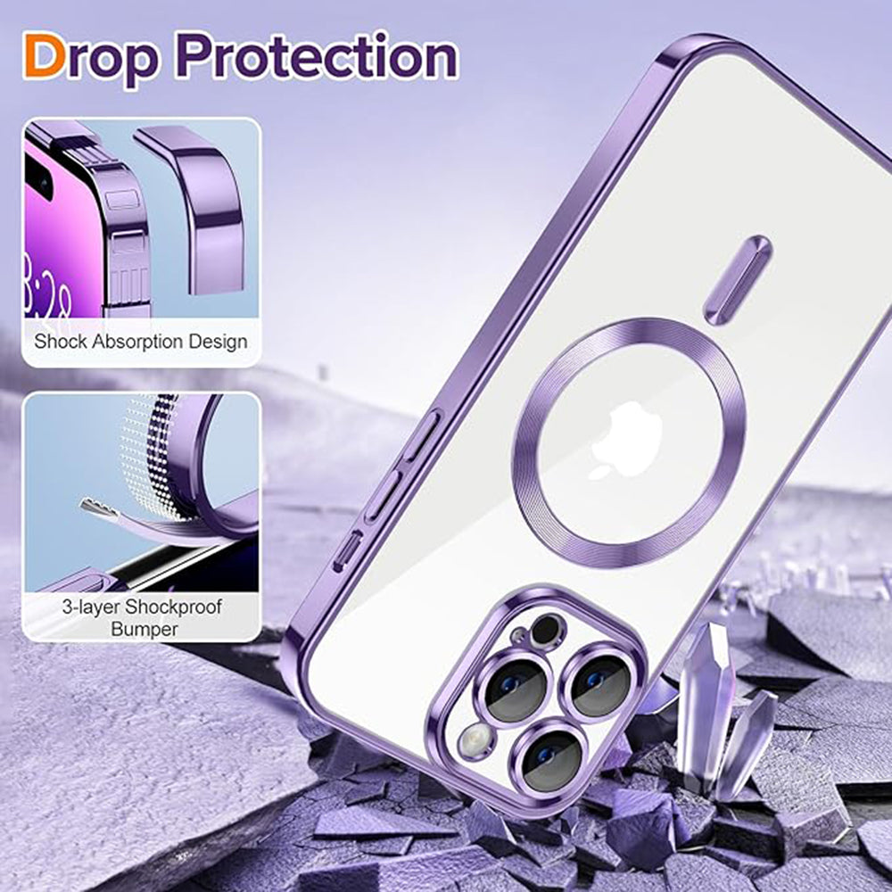 Techsuit - Luxury Crystal MagSafe - iPhone 14 Pro Max - Light Purple