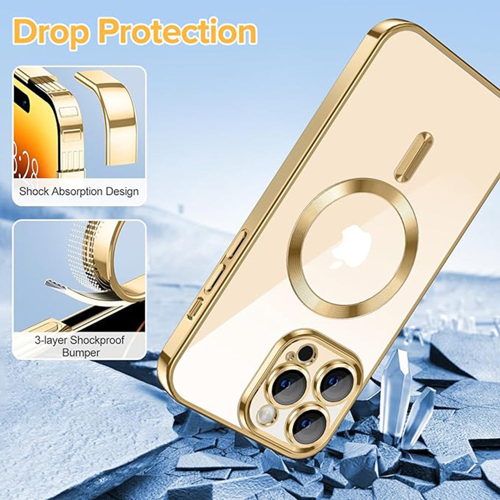 Techsuit - Luxury Crystal MagSafe - iPhone 14 Pro Max - Gold