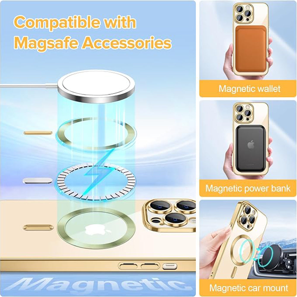Techsuit - Luxury Crystal MagSafe - iPhone 14 Pro Max - Gold