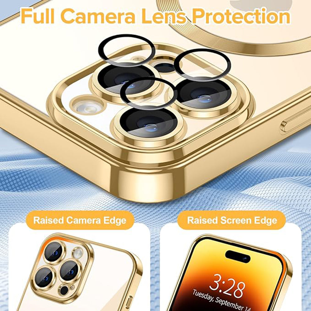 Techsuit - Luxury Crystal MagSafe - iPhone 14 Pro Max - Gold
