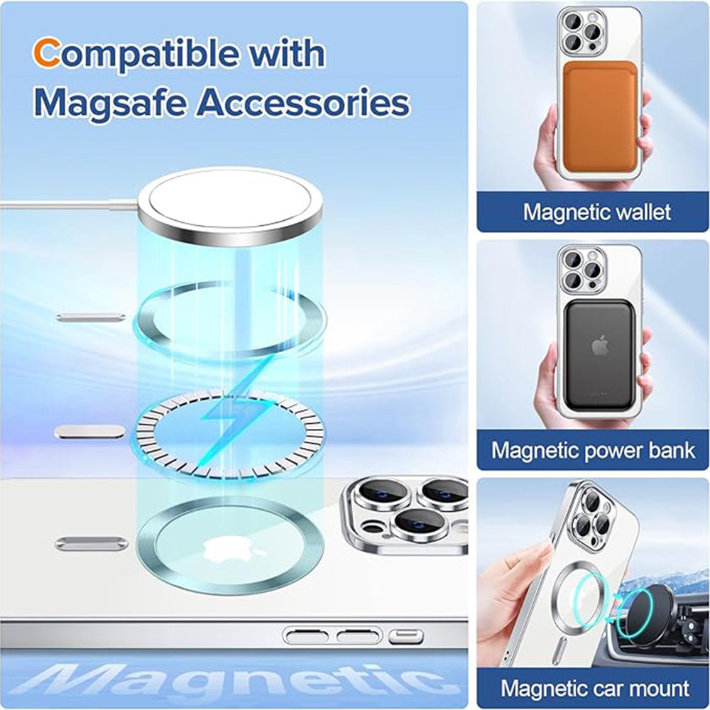 Techsuit - Luxury Crystal MagSafe - iPhone 14 Pro Max - Silver