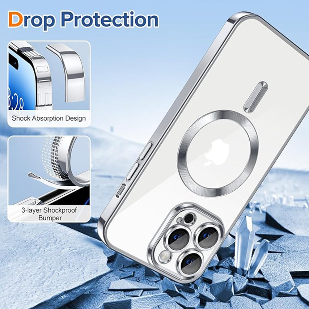 Techsuit - Luxury Crystal MagSafe - iPhone 14 Pro Max - Silver