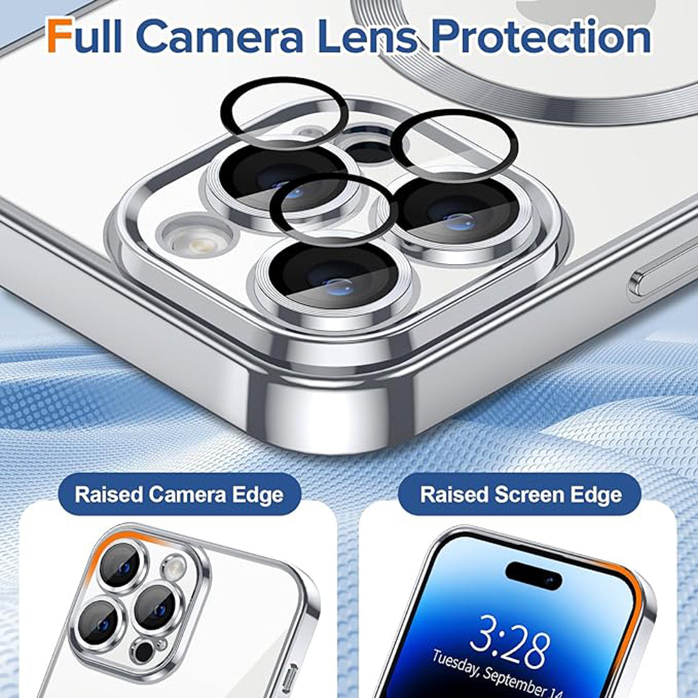 Techsuit - Luxury Crystal MagSafe - iPhone 14 Pro Max - Silver