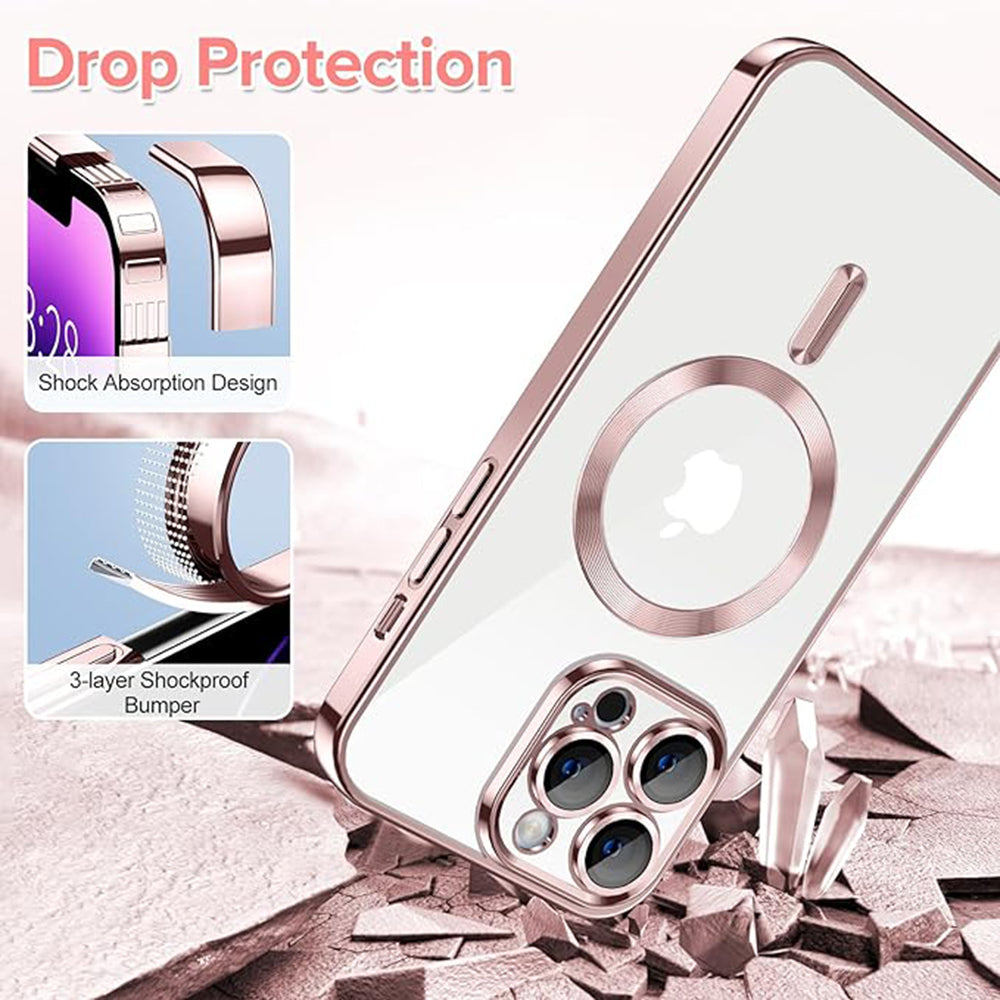 Techsuit - Luxury Crystal MagSafe - iPhone 14 Pro Max - Pink
