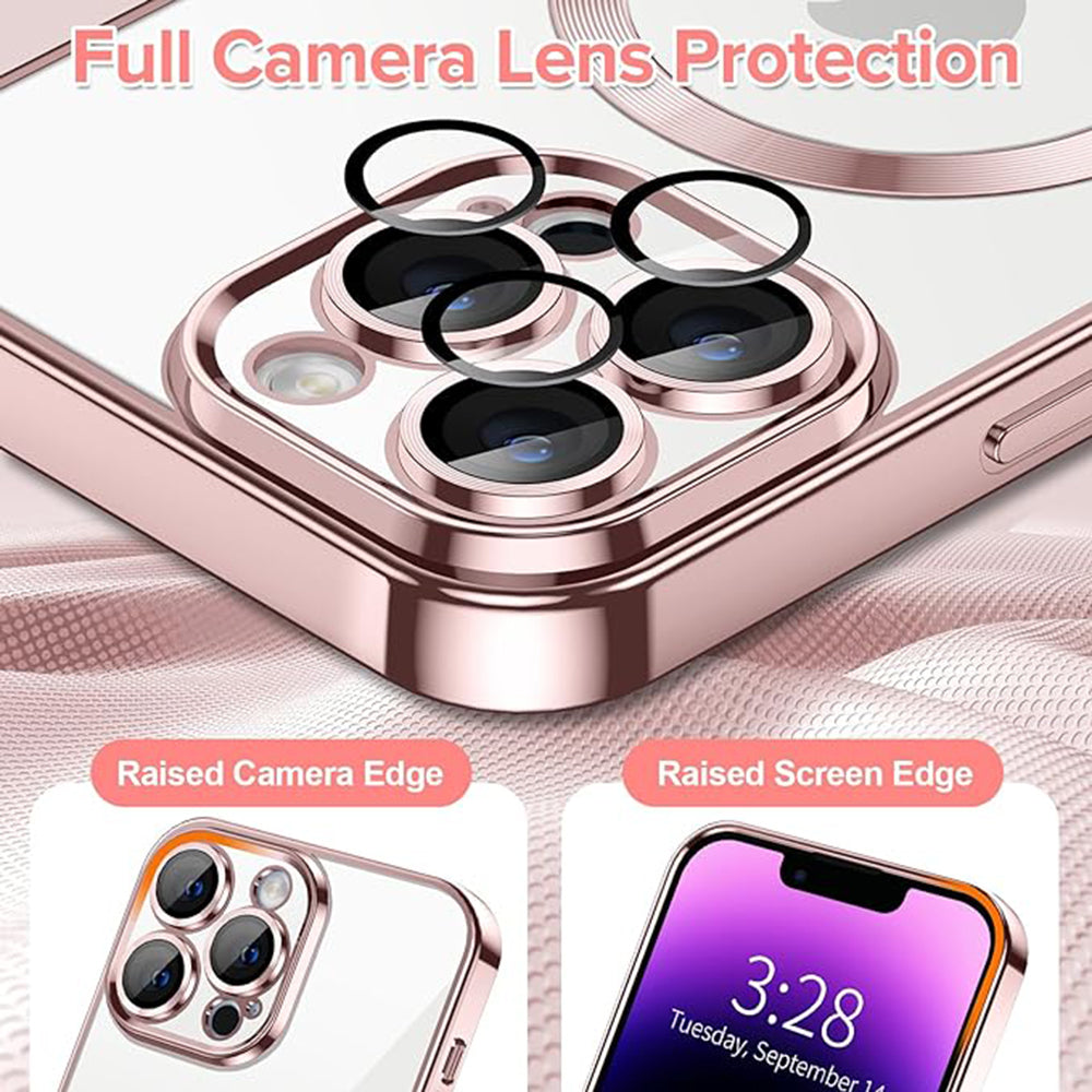 Techsuit - Luxury Crystal MagSafe - iPhone 14 Pro Max - Pink