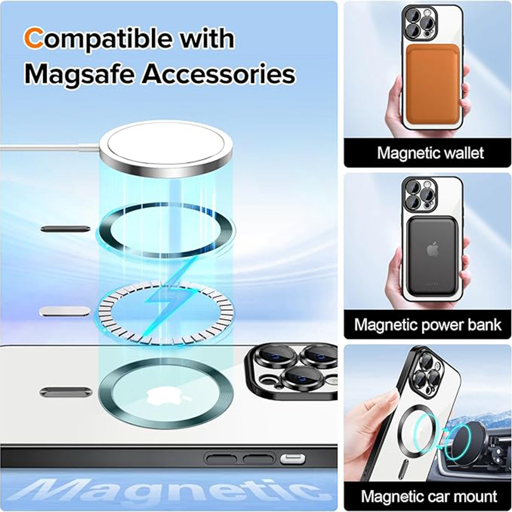 Techsuit - Luxury Crystal MagSafe - iPhone 14 Pro Max - Black