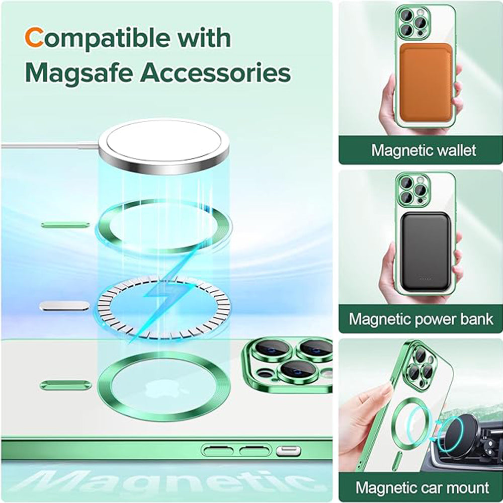 Techsuit - Luxury Crystal MagSafe - iPhone 14 Pro - Light Green