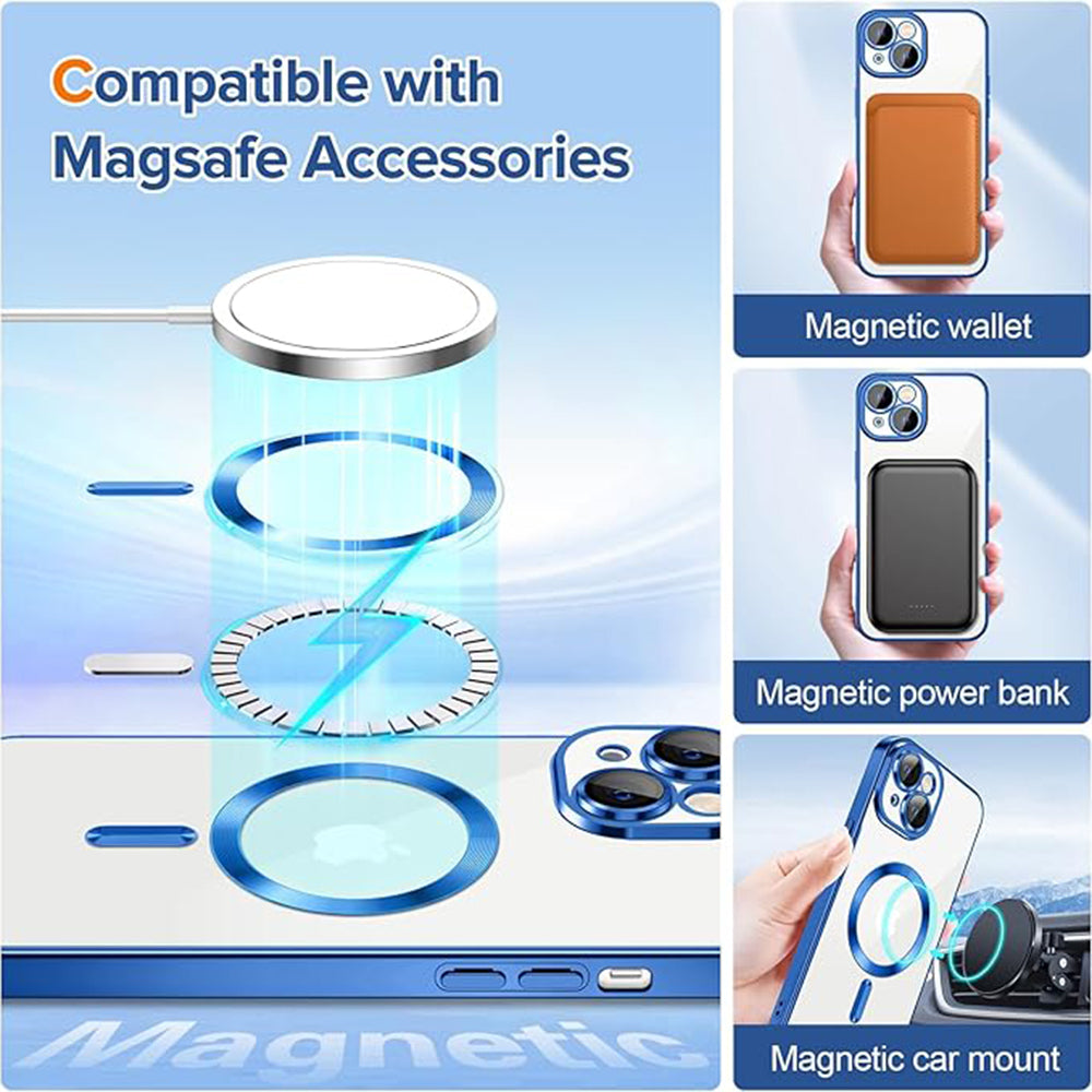 Techsuit - Luxury Crystal MagSafe - iPhone 14 - Deep Blue