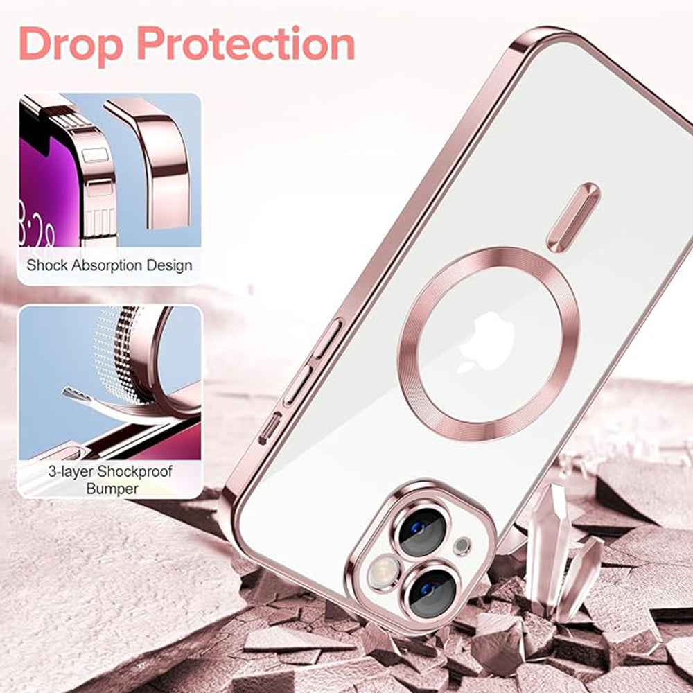 Techsuit - Luxury Crystal MagSafe - iPhone 14 - Pink
