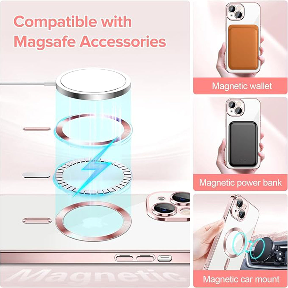 Techsuit - Luxury Crystal MagSafe - iPhone 14 - Pink