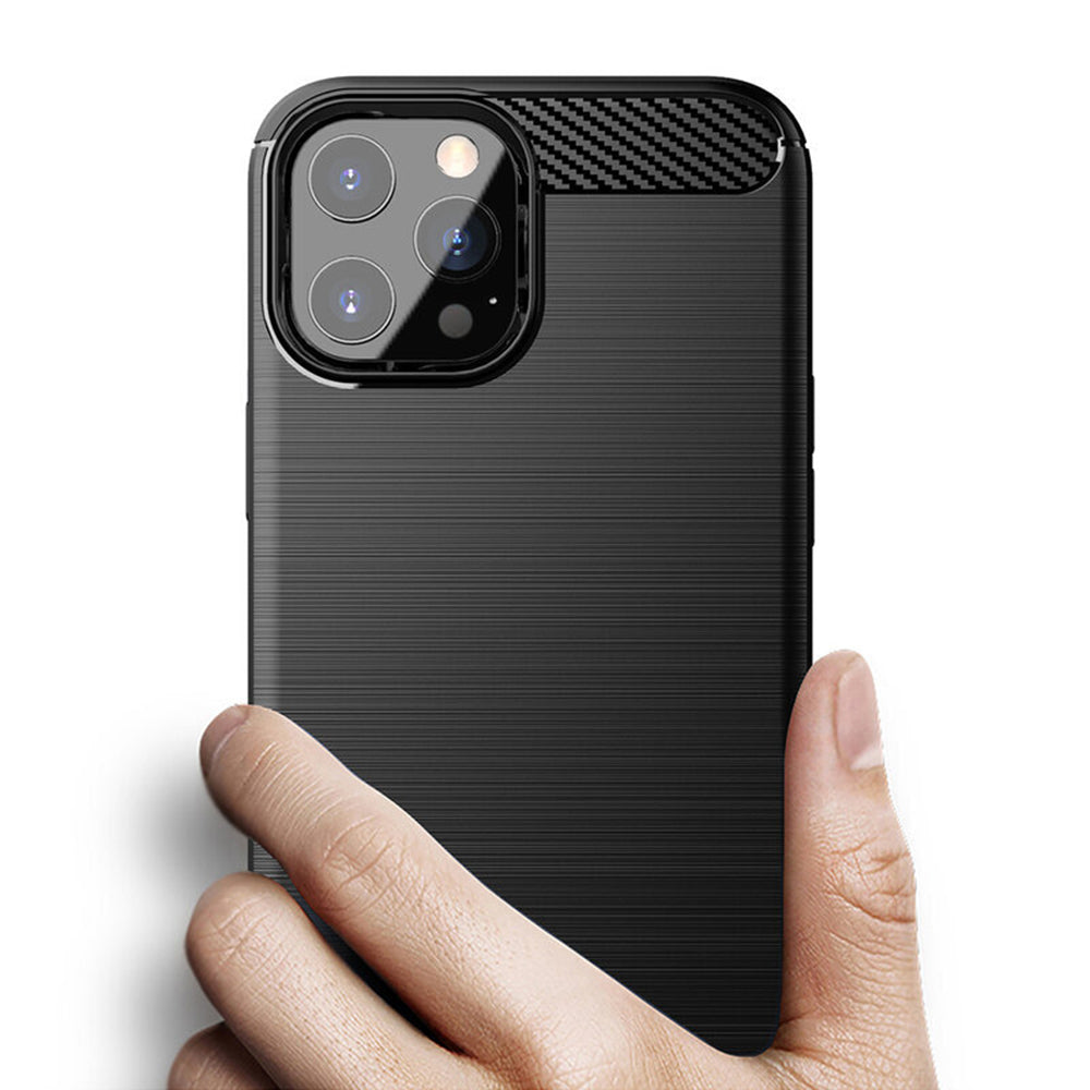 Techsuit - Carbon Silicone - iPhone 14 Pro - Black