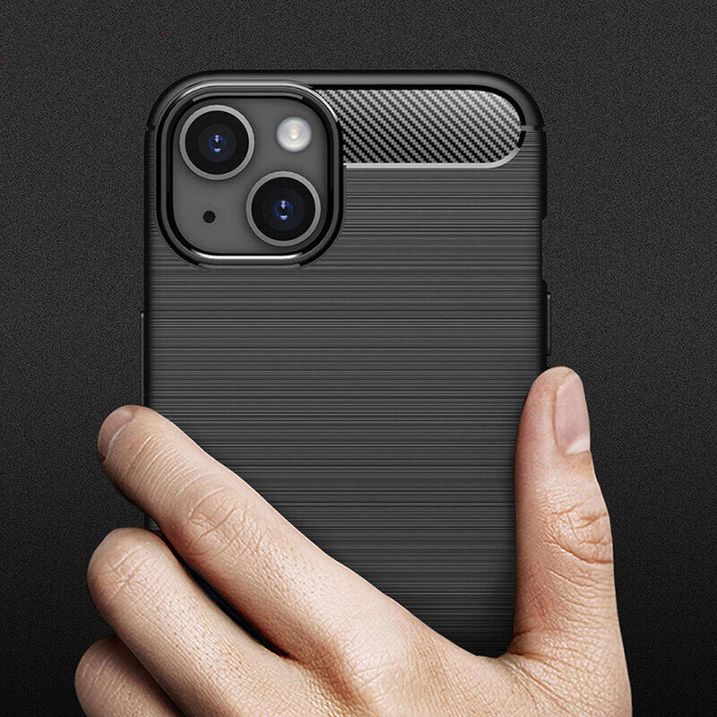Techsuit - Carbon Silicone - iPhone 14 - Black