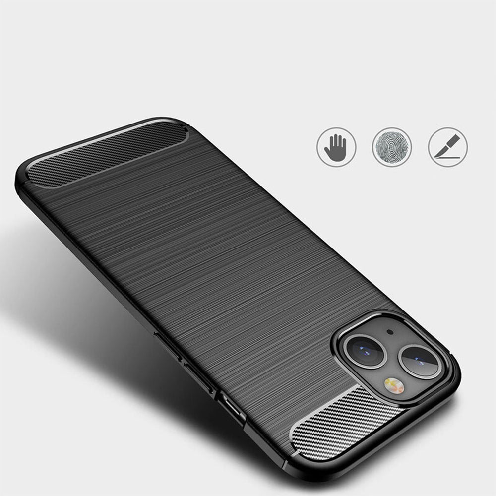 Techsuit - Carbon Silicone - iPhone 14 - Black