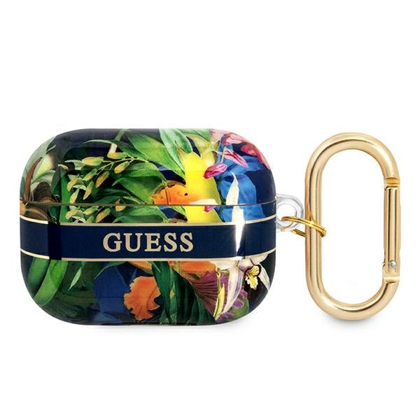Curea Guess Guaphhflb AirPods Pro Cover Albastru/Albastru Flower Collection