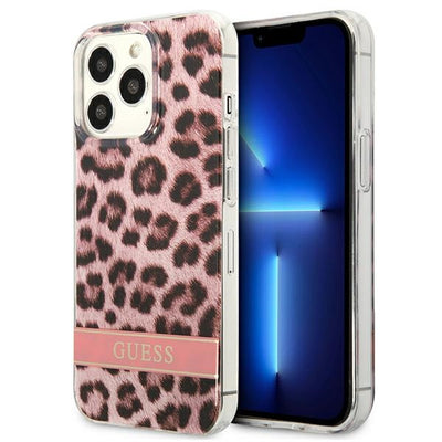 Husa Guess iPhone 13 Pro / 13 6.1" Roz/Roz Hardcase Leopard